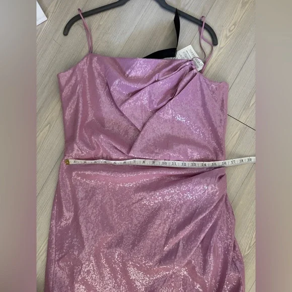 HALSTON Alania Ruched A-Line Sequined Gown Size 14 NWT
